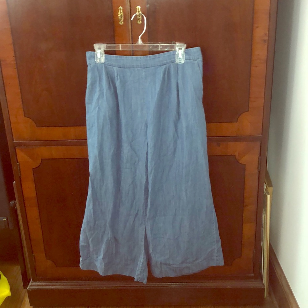 J. Crew wide leg denim pant